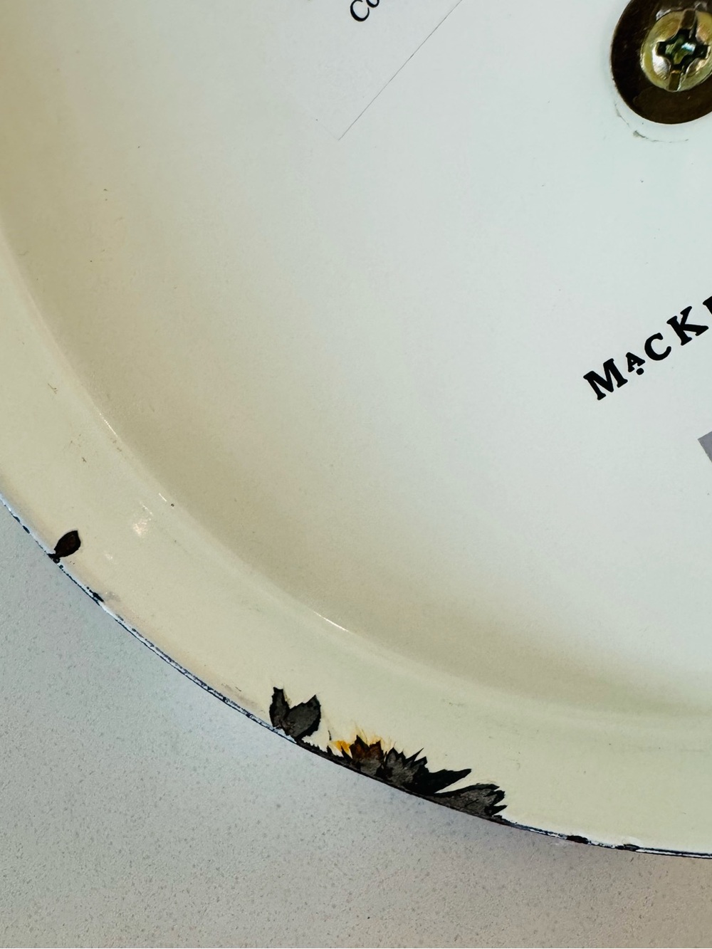 MacKenzie Childs Royal Check Sweets Jar Replacement Lid Enamel Blue White Gold - Picture 3 of 9
